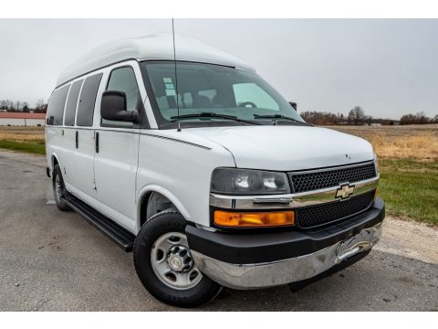 Summit White Chevrolet Express LS 3500 Passenger Van.  Click to enlarge.