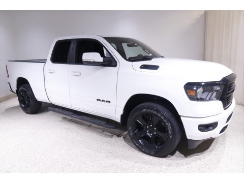 Bright White Ram 1500 Big Horn Night Edition Quad Cab 4x4.  Click to enlarge.