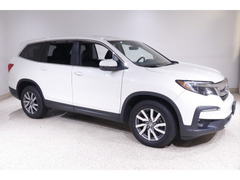 White Diamond Pearl Honda Pilot EX-L AWD.  Click to enlarge.