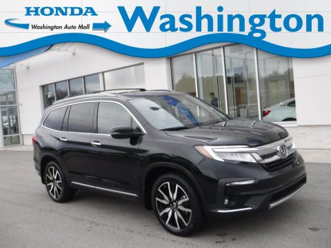Black Forest Pearl Honda Pilot Touring AWD.  Click to enlarge.