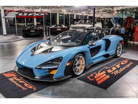 Pacific Blue McLaren Senna Coupe.  Click to enlarge.