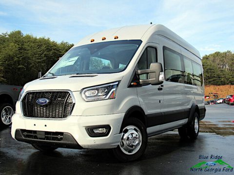 Avalanche Gray Ford Transit Passenger Wagon XLT 350 HR Extended.  Click to enlarge.