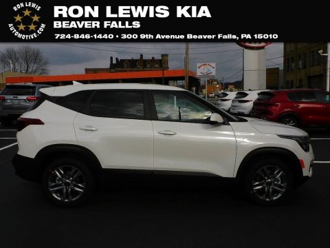 Snow White Pearl Kia Seltos LX AWD.  Click to enlarge.