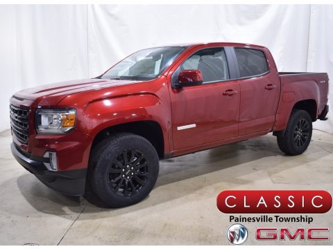 Cayenne Red Tintcoat GMC Canyon Elevation Crew Cab 4WD.  Click to enlarge.