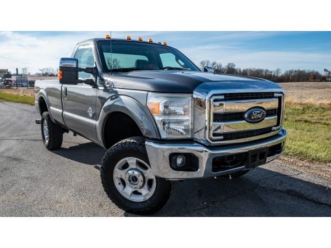 Sterling Gray Metallic Ford F350 Super Duty XLT Regular Cab 4x4.  Click to enlarge.