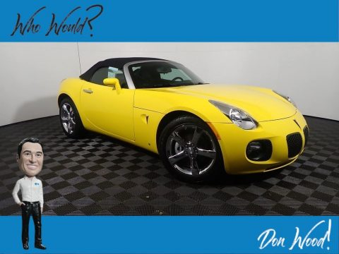 Mean Yellow Pontiac Solstice GXP Roadster.  Click to enlarge.