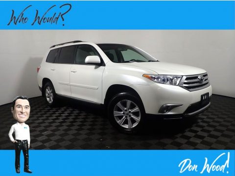 Blizzard White Pearl Toyota Highlander SE 4WD.  Click to enlarge.