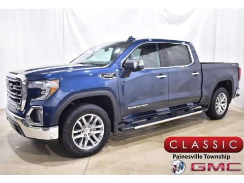Pacific Blue Metallic GMC Sierra 1500 Limited SLT Crew Cab 4WD.  Click to enlarge.