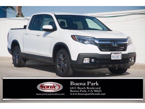 Platinum White Pearl Honda Ridgeline Sport AWD.  Click to enlarge.