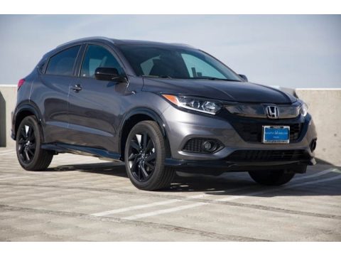 Modern Steel Metallic Honda HR-V Sport AWD.  Click to enlarge.