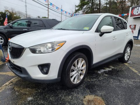 Crystal White Pearl Mica Mazda CX-5 Grand Touring AWD.  Click to enlarge.