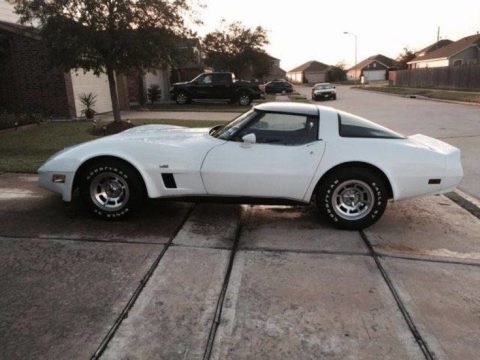 White Chevrolet Corvette Coupe.  Click to enlarge.