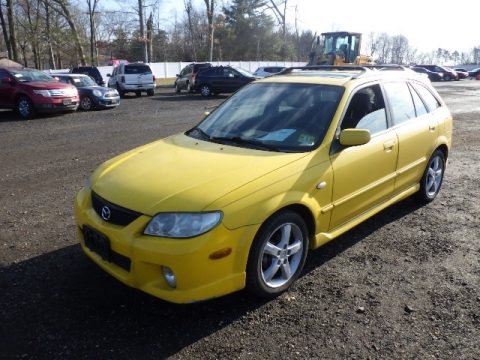 Vivid Yellow Mazda Protege 5 Wagon.  Click to enlarge.