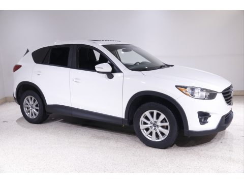 Crystal White Pearl Mica Mazda CX-5 Touring AWD.  Click to enlarge.