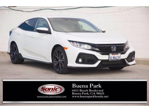 White Orchid Pearl Honda Civic Sport Hatchback.  Click to enlarge.