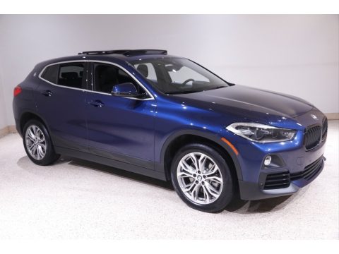 Mediterranean Blue Metallic BMW X2 xDrive28i.  Click to enlarge.