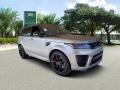 Front 3/4 View of 2022 Land Rover Range Rover Sport SVR #12