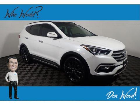 Pearl White Hyundai Santa Fe Sport 2.0T Ultimate AWD.  Click to enlarge.