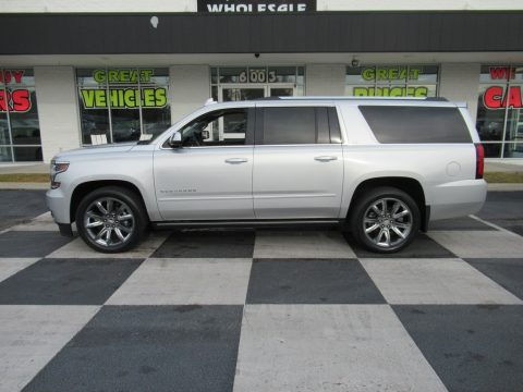 Silver Ice Metallic Chevrolet Suburban LTZ 4WD.  Click to enlarge.