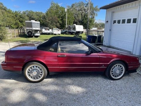 Pearl Red Cadillac Allante Convertible.  Click to enlarge.