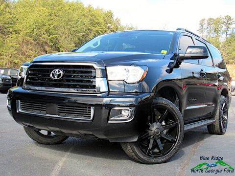 Midnight Black Metallic Toyota Sequoia TRD Sport 4x4.  Click to enlarge.