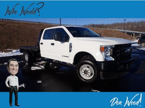 Oxford White Ford F350 Super Duty XL Crew Cab 4x4 Utility Truck.  Click to enlarge.