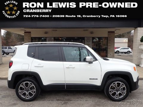 Alpine White Jeep Renegade Limited 4x4.  Click to enlarge.