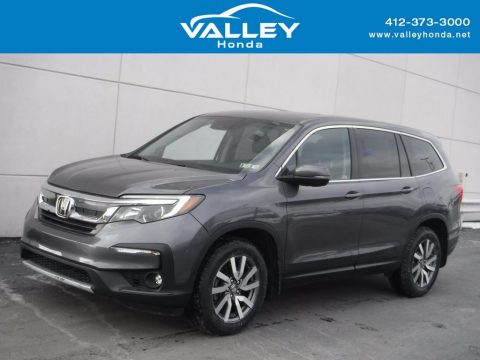 Modern Steel Metallic Honda Pilot EX-L AWD.  Click to enlarge.