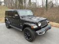 Front 3/4 View of 2022 Jeep Wrangler Unlimited Sahara 4XE Hybrid #5