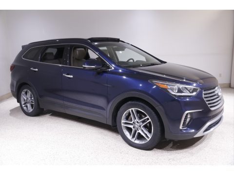 Storm Blue Hyundai Santa Fe Ultimate AWD.  Click to enlarge.
