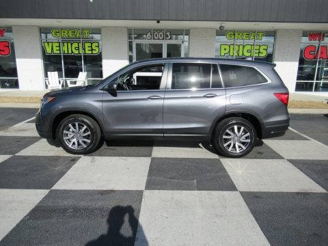 Modern Steel Metallic Honda Pilot EX AWD.  Click to enlarge.