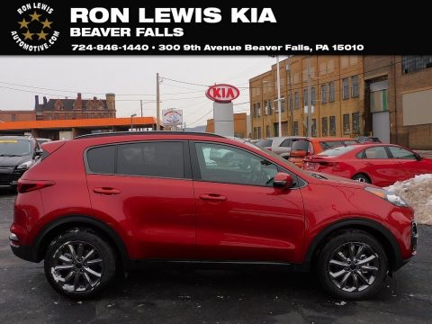 Hyper Red Kia Sportage Nightfall Edition AWD.  Click to enlarge.
