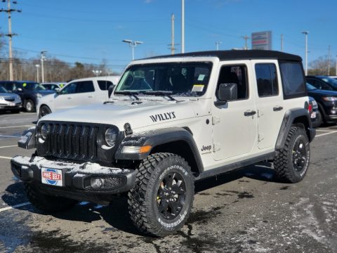 Bright White Jeep Wrangler Unlimited Willys 4x4.  Click to enlarge.