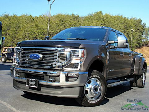 Stone Gray Ford F350 Super Duty Lariat Crew Cab 4x4.  Click to enlarge.