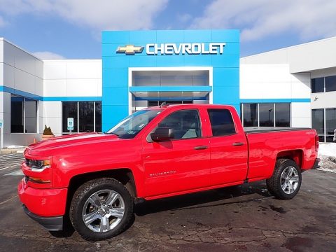 Red Hot Chevrolet Silverado 1500 WT Double Cab 4x4.  Click to enlarge.