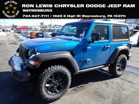 Hydro Blue Pearl Jeep Wrangler Willys 4x4.  Click to enlarge.