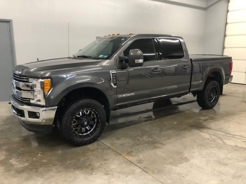 Ingot Silver Ford F250 Super Duty Lariat Crew Cab 4x4.  Click to enlarge.