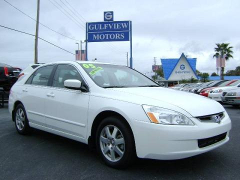 Taffeta White Honda Accord EX-L V6 Sedan.  Click to enlarge.