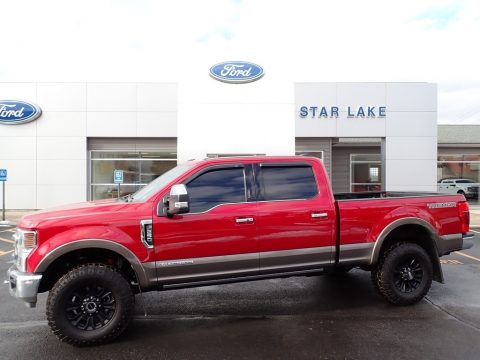 Rapid Red Metallic Ford F250 Super Duty King Ranch Crew Cab 4x4.  Click to enlarge.