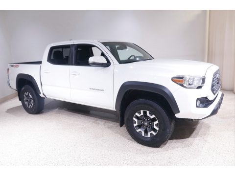 Super White Toyota Tacoma TRD Off Road Double Cab 4x4.  Click to enlarge.