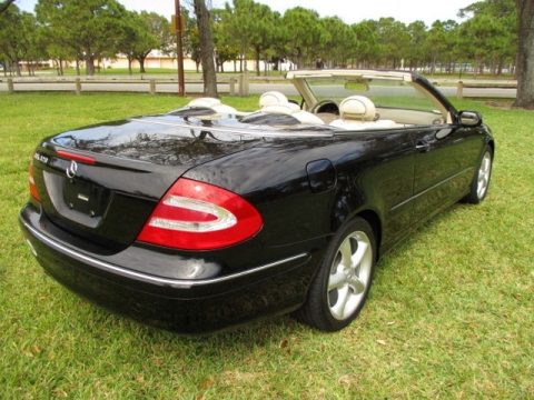 Black Mercedes-Benz CLK 320 Cabriolet.  Click to enlarge.