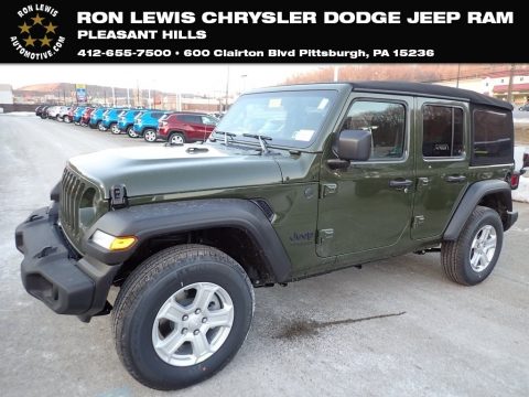 Sarge Green Jeep Wrangler Unlimited Sport 4x4.  Click to enlarge.
