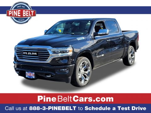 Diamond Black Crystal Pearl Ram 1500 Limited Longhorn Crew Cab 4x4.  Click to enlarge.