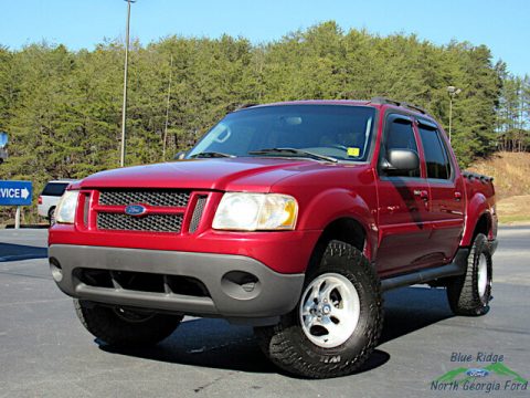Bright Red Ford Explorer Sport Trac XLT.  Click to enlarge.