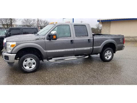 Sterling Grey Metallic Ford F250 Super Duty XLT Crew Cab 4x4.  Click to enlarge.