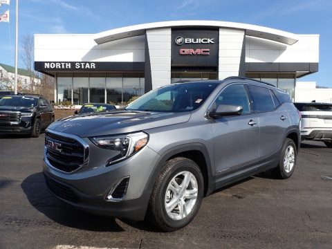 Satin Steel Metallic GMC Terrain SLE AWD.  Click to enlarge.