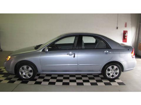 Ice Blue Kia Spectra EX Sedan.  Click to enlarge.