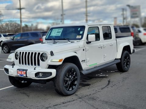 Bright White Jeep Gladiator Overland 4x4.  Click to enlarge.