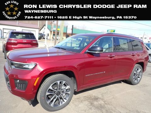 Velvet Red Pearl Jeep Grand Cherokee L Overland 4x4.  Click to enlarge.