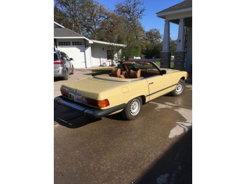 Maple Yellow Mercedes-Benz SL Class 450 SL Roadster.  Click to enlarge.